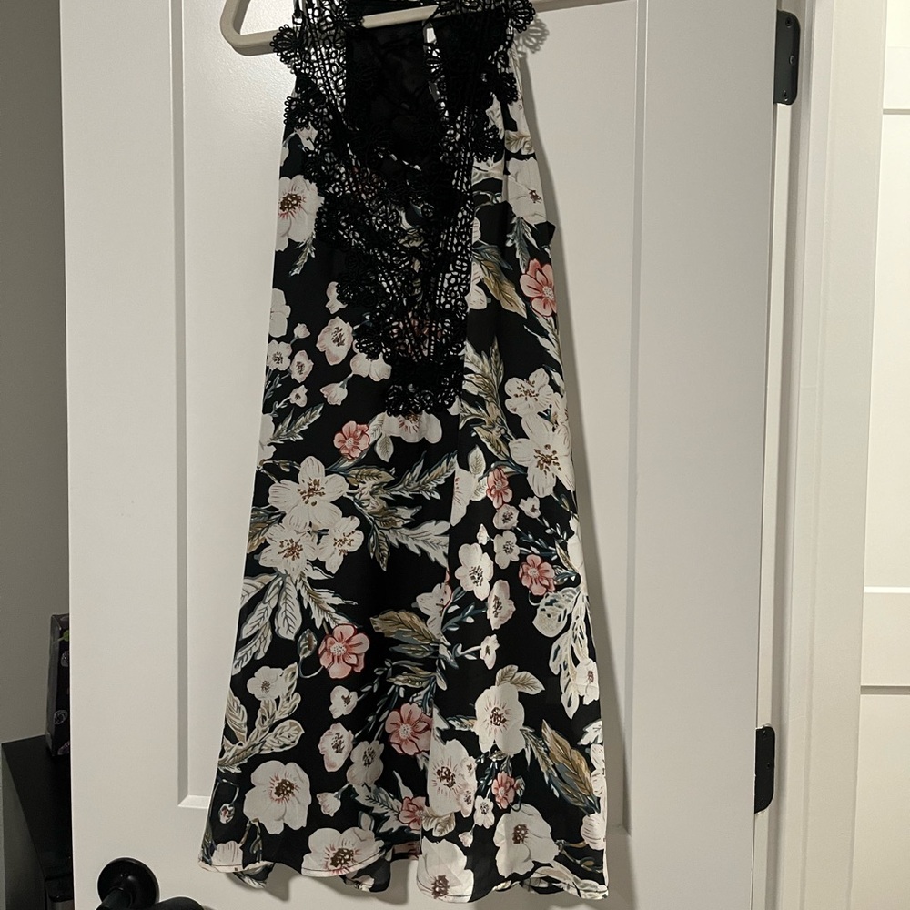 Beautiful black and white flower sundress